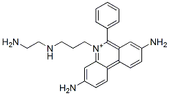Phenanthridinium, 3,8-diamino-5-(3-((2-aminoethyl)amino)propyl)-6-phen yl- Structure