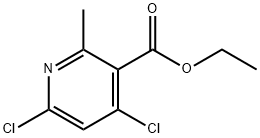 4,6-디클로로-2-메틸-니코틴산에틸에스테르 구조식 이미지