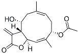 (3aR,4R,6E,9S,10Z,11aR)-9-Acetoxy-3a,4,5,8,9,11a-hexahydro-4-hydroxy-6,10-dimethyl-3-methylenecyclodeca[b]furan-2(3H)-one 구조식 이미지