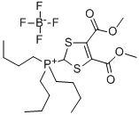 Phosphonium, [4,5-bis(methoxycarbonyl)-1,3-dithiol-2-yl]tributyl-, tetrafluoroborate(1-) Structure