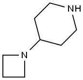 Piperidine, 4-(1-azetidinyl)- (9CI) Structure