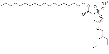 sodium 4-(2-ethylhexyl) 1-octadecyl 2-sulphonatosuccinate Structure