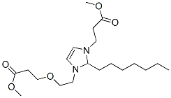 methyl 2-heptyl-2,3-dihydro-3-[2-(3-methoxy-3-oxopropoxy)ethyl]-1H-imidazole-1-propionate 구조식 이미지