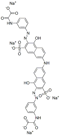 tetrasodium 2,2'-[iminobis[(1-hydroxy-3-sulphonato-6,2-naphthalenediyl)azo-3,1-phenyleneimino]]bis(2-oxoacetate) Structure