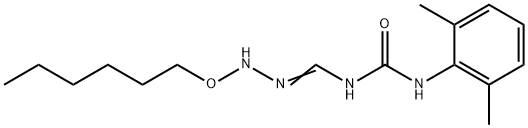 N-(2,6-Dimethylphenyl)-N'-[(hexyloxyamino)(imino)methyl]urea Structure