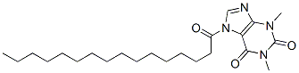 1H-Purine-2,6-dione,  3,7-dihydro-1,3-dimethyl-7-(1-oxohexadecyl)- Structure