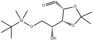 5-O-(tert-Butyldimethylsilyl)-2,3-O-isoproylidene-D-ribofuranose 구조식 이미지