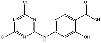 5-(4,6-Dichloro-1,3,5-triazin-2-ylamino)-2-hydroxybenzoic acid 구조식 이미지