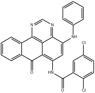 2,5-Dichloro-N-(7-oxo-4-phenylamino-7H-benzo[e]perimidin-6-yl)benzamide 구조식 이미지