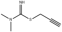 Carbamimidothioic acid, N,N-dimethyl-, 2-propynyl ester (9CI) Structure