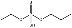 O-sec-butyl O-ethyl hydrogen dithiophosphate 구조식 이미지