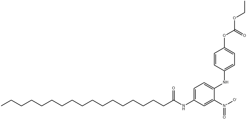 ethyl 4-[2-nitro-4-[(1-oxooctadecyl)amino]anilino]phenyl carbonate 구조식 이미지