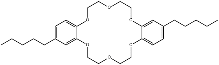 2,13-divaleryldibenzo-18-crown-6 Structure