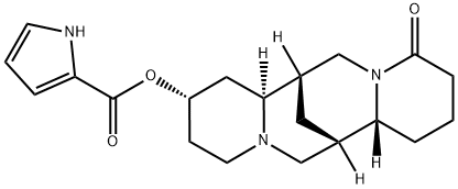 1H-Pyrrole-2-carboxylic acid= (2S)-1,3,4,7,7aα,8,9,10,11,13,14,14aβ-dodecahydro-11-oxo-7α,14α-methano-2H,6H-dipyrido[1,2-a:1',2'-e][1,5]diazocin-2β-yl ester 구조식 이미지