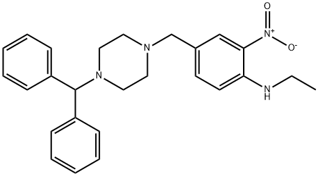 4-[[4-(디페닐메틸)피페라진-1-일]메틸]-N-에틸-2-니트로아닐린 구조식 이미지