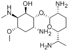 2-Amino-1-O-(2,6-diamino-2,3,4,6,7-pentadeoxy-β-L-lyxo-heptopyranosyl)-4-O-methyl-5-methylamino-2,3,5-trideoxy-D-allo-inositol 구조식 이미지