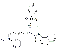 1-ethyl-2-[3-(1-ethyl-1H-quinolin-4-ylidene)-1-propenyl]naphtho[1,2-d]thiazolium toluene-p-sulphonate 구조식 이미지