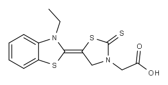 2-Thioxo-5-[3-ethylbenzothiazole-2(3H)-ylidene]-3-thiazolidineacetic acid Structure