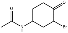 N-(3-bromo-4-oxocyclohexyl)acetamide Structure