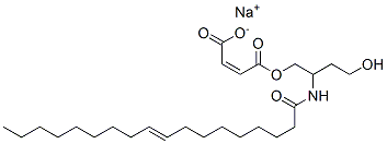 sodium [2-[(2-hydroxyethyl)-2-(1-oxo-9-octadecenyl)amino]ethyl] maleate 구조식 이미지