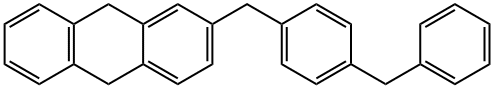 9,10-dihydro-2-[(p-benzylphenyl)methyl]anthracene  Structure