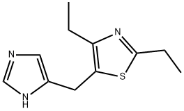 Thiazole, 2,4-diethyl-5-(1H-imidazol-4-ylmethyl)- (9CI) Structure