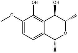 1H-2-Benzopyran-4,5-diol, 3,4-dihydro-6-methoxy-1,3-dimethyl-, (1R,3S,4R)- (9CI) 구조식 이미지