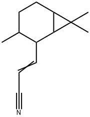 3-(3,7,7-trimethylbicyclo[4.1.0]hept-2-yl)acrylonitrile 구조식 이미지