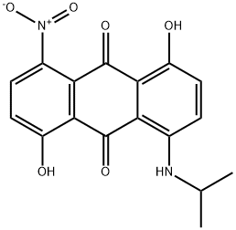 1,5-dihydroxy-4-[(1-methylethyl)amino]-8-nitroanthraquinone 구조식 이미지