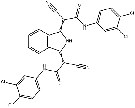 2,2'-(1H-isoindole-1,3(2H)-diylidene)bis[2-cyano-N-(3,4-dichlorophenyl)acetamide] 구조식 이미지