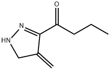 1-Butanone,  1-(4,5-dihydro-4-methylene-1H-pyrazol-3-yl)- Structure