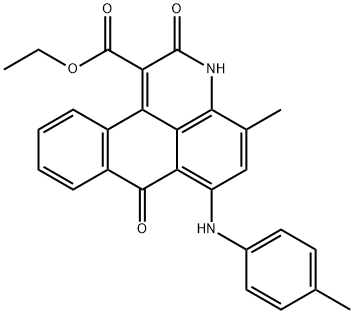 ethyl 2,7-dihydro-4-methyl-6-[(4-methylphenyl)amino]-2,7-dioxo-3H-dibenz[f,ij]isoquinoline-1-carboxylate 구조식 이미지