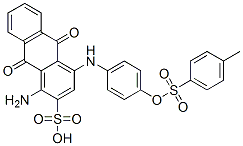 1-amino-9,10-dihydro-4-[[4-[[(4-methylphenyl)sulphonyl]oxy]phenyl]amino]-9,10-dioxoanthracene-2-sulphonic acid 구조식 이미지