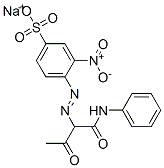 sodium 3-nitro-4-[[1-(phenylcarbamoyl)acetonyl]azo]benzenesulphonate 구조식 이미지