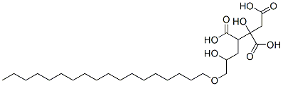 2-Hydroxy-1,2,3-propanetricarboxylic acid dihydrogen 1-[2-hydroxy-3-(octadecyloxy)propyl] ester 구조식 이미지