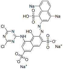 5-(4,6-Dichloro-1,3,5-triazin-2-ylamino)-3-(4,8-disodiosulfo-2-naphtylazo)-4-hydroxy-2,7-naphthalenedisulfonic acid disodium salt 구조식 이미지