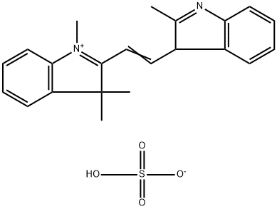 1,3,3-trimethyl-2-[2-(2-methyl-3H-indol-3-yl)vinyl]-3H-indolium hydrogen sulphate 구조식 이미지