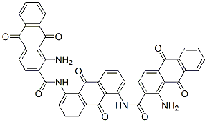 N,N'-(9,10-dihydro-9,10-dioxoanthracene-1,5-diyl)bis[1-amino-9,10-dihydro-9,10-dioxoanthracene-2-carboxamide] 구조식 이미지