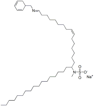 sodium 2-heptadecylmethyl-1H-benzimidazolesulphonate Structure
