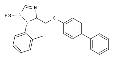 s-Triazole-2-thiol, 5-(4-biphenylyloxymethyl)-1-(o-tolyl)- 구조식 이미지