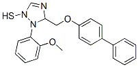 s-Triazole-2-thiol, 5-(4-biphenylyloxymethyl)-1-(o-methoxyphenyl)- 구조식 이미지