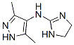 1H-Pyrazol-4-amine,  N-(4,5-dihydro-1H-imidazol-2-yl)-3,5-dimethyl- Structure