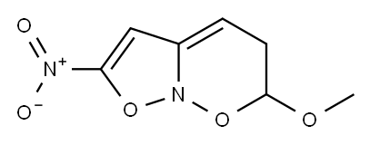 Isoxazolo[2,3-b][1,2]oxazine, 5,6-dihydro-6-methoxy-2-nitro- (9CI) 구조식 이미지