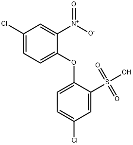 5-chloro-2-(4-chloro-2-nitrophenoxy)benzenesulphonic acid 구조식 이미지