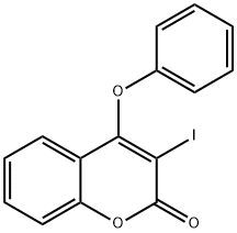 3-Iodo-4-phenoxy-2H-1-benzopyran-2-one 구조식 이미지