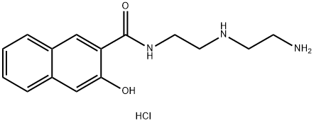 N-[2-[(2-aminoethyl)amino]ethyl]-3-hydroxynaphthalene-2-carboxamide dihydrochloride 구조식 이미지