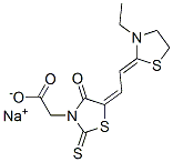 sodium 5-[(3-ethylthiazolidin-2-ylidene)ethylidene]-4-oxo-2-thioxothiazolidin-3-acetate 구조식 이미지