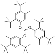 tris(2,4-ditertbutyl-5-methylphenyl) phosphite  Structure
