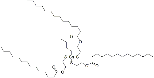 (butylstannylidyne)tris(thioethylene) trimyristate 구조식 이미지