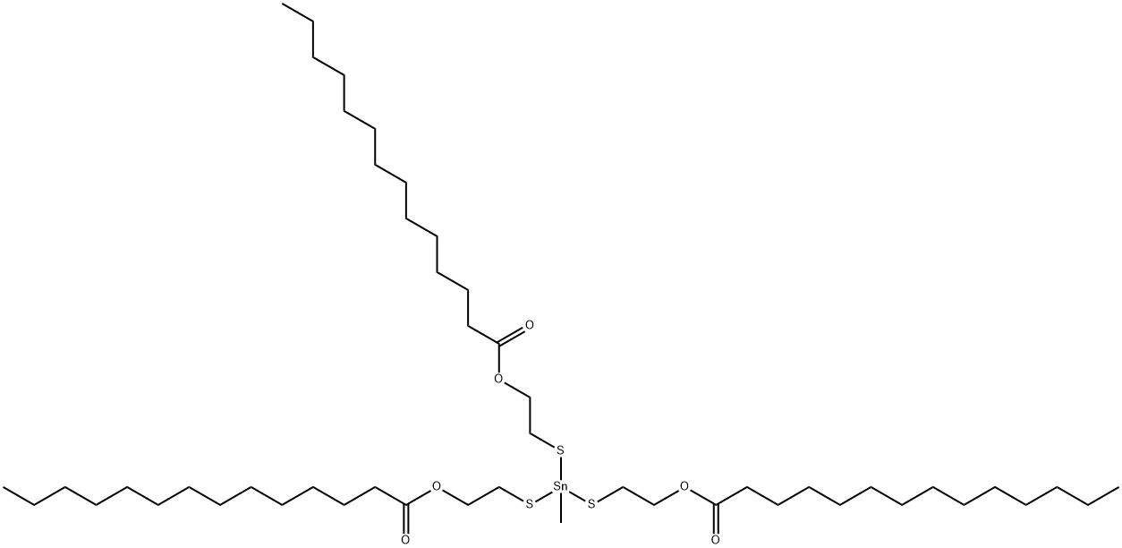 (methylstannylidyne)tris(thioethylene) trimyristate 구조식 이미지
